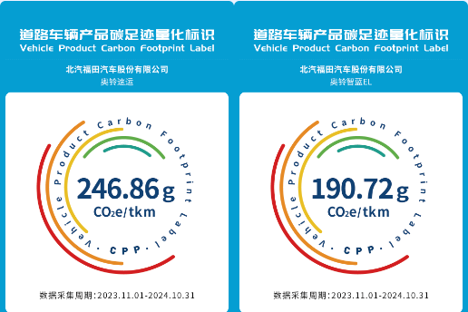 “碳”路先锋 福田奥铃两款车型荣膺首批商用车碳足迹标识
